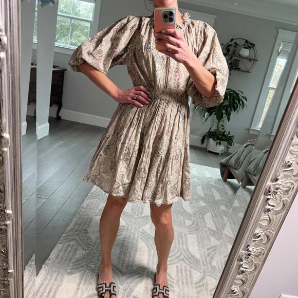 Dresses & Skirts - Anthropologie x Let Me Be Celeste Casual Printed Puff Sleeve Dress Size 10